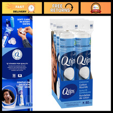 100 Cotton Makeup Remover Pads - Soft Lint-Free Cleansing Rounds, 80 Count, 6 P