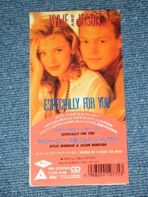 KYLIE MINOGUE & JASON DONOVAN Japan 1988 Tall 3'' CD Single ESPECIALLY FOR YOU