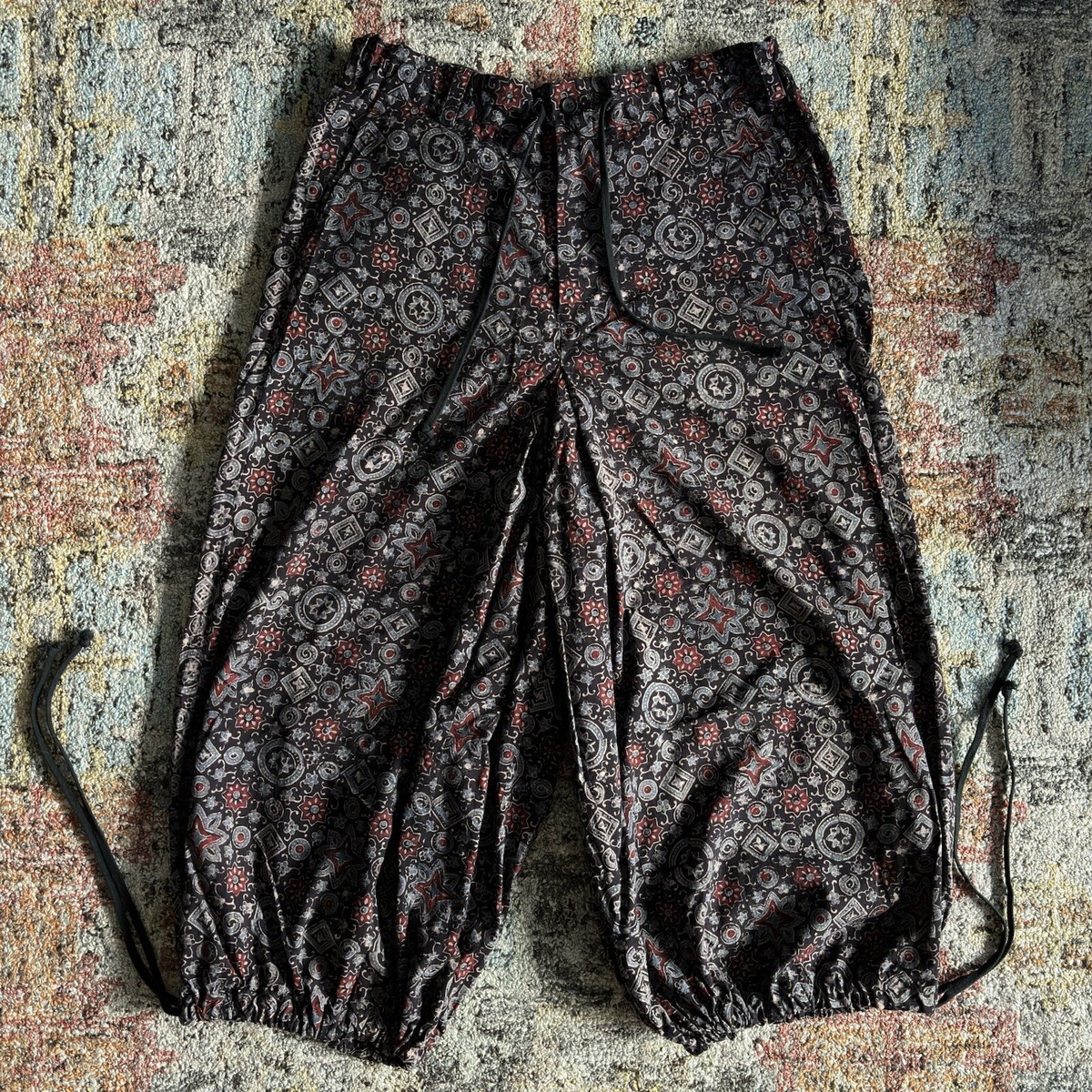 S'yte SS23 Indian Block Printed Paisley Hakama Balloon Pants S'yte SS23 Indian Block Printed Paisley Hakama Balloon Pants