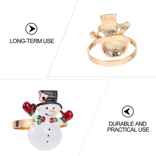 4PCS Creative Fall Napkin Rings Santa Napkin Rings Thanksgiving Napkin Rings - 第 12/12 張圖片