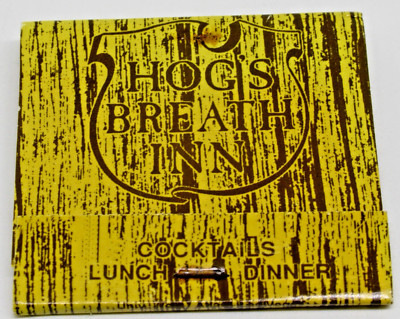 The Hog's Breath Inn Carmel California San Carlos Near 5th FULL Matchbook