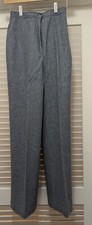 Vtg Womens Pants Blue Slacks Wool/Nylon Lined Flat Front By Personal NWT Size 8