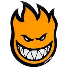 Spitfire Skateboard Wheels Sticker Fireball Bighead Orange 4.5"