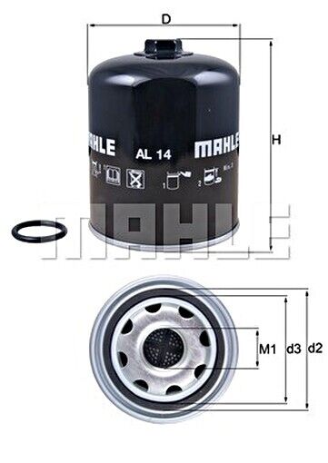 MAHLE Compressed Air System Dryer Cartridge For SCANIA RENAULT K T 270 1455253