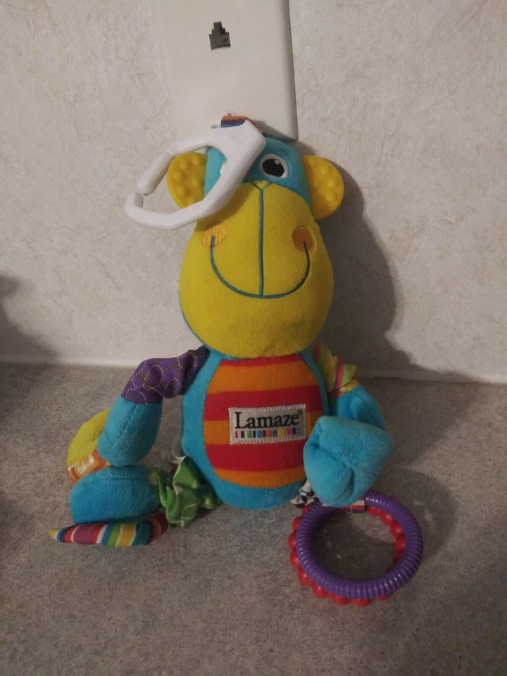 Anillo de bebé mono púrpura Lamaze clip de enlace juguete de desarrollo infantil Foto 2 de 2