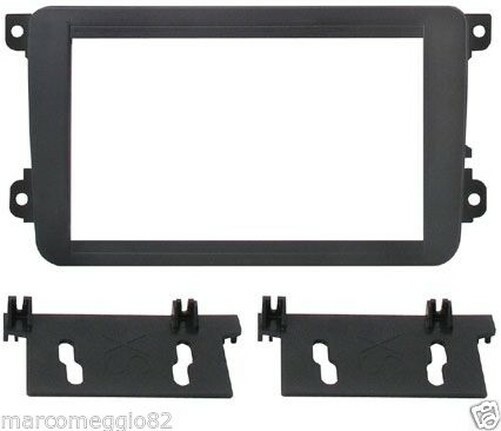 Mascherina 2 DIN Grigio per VW Skoda Seat - Adattatore Autoradio ISO