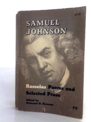 Samuel Johnson; Rasselas, Poems, And Selected (Bronson (ed) - 1967) (ID:16471)