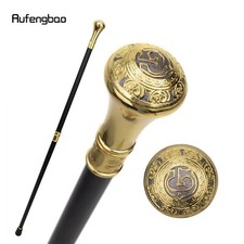 Vintage Designer Gold Round Handle Antique Style Victorian Cane Walking Stick