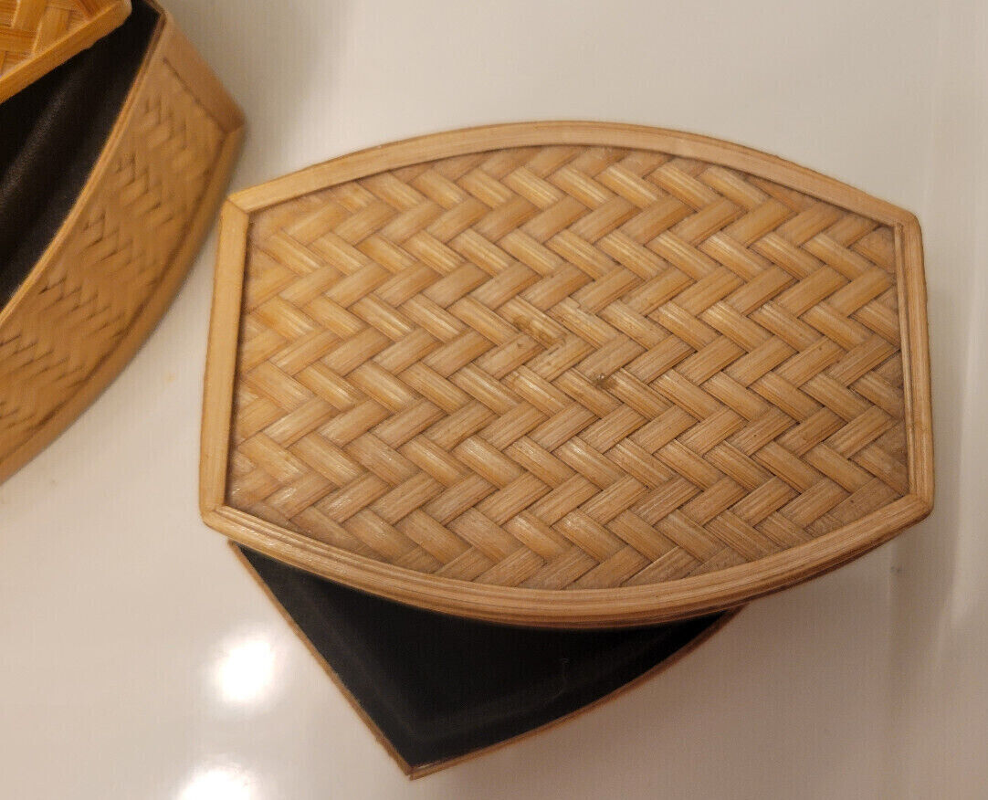 Woven wood Lined Nesting Boxes with Lids Oblong Made In China
