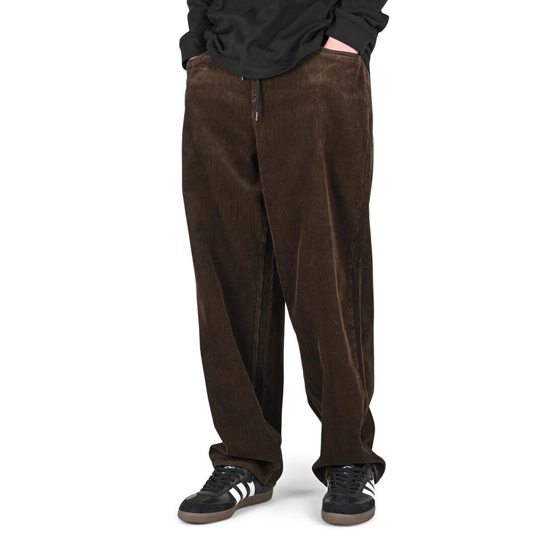 Volcom Freazy Loose Corduroy Pants Dark Brown UK