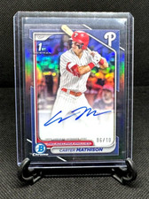CARTER MATHISON 2024 Bowman Draft Chrome 1st Black Auto Prospect RC /10 #CPA-CMA
