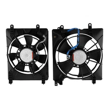 Pair AC Condenser Radiator Cooling Fan For Honda Civic 2012-2015 Acura 2013-2017