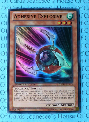 Klebender Sprengstoff WGRT-DE015 Super Rare Yu-Gi-Oh Karte Limitierte Auflage Neu