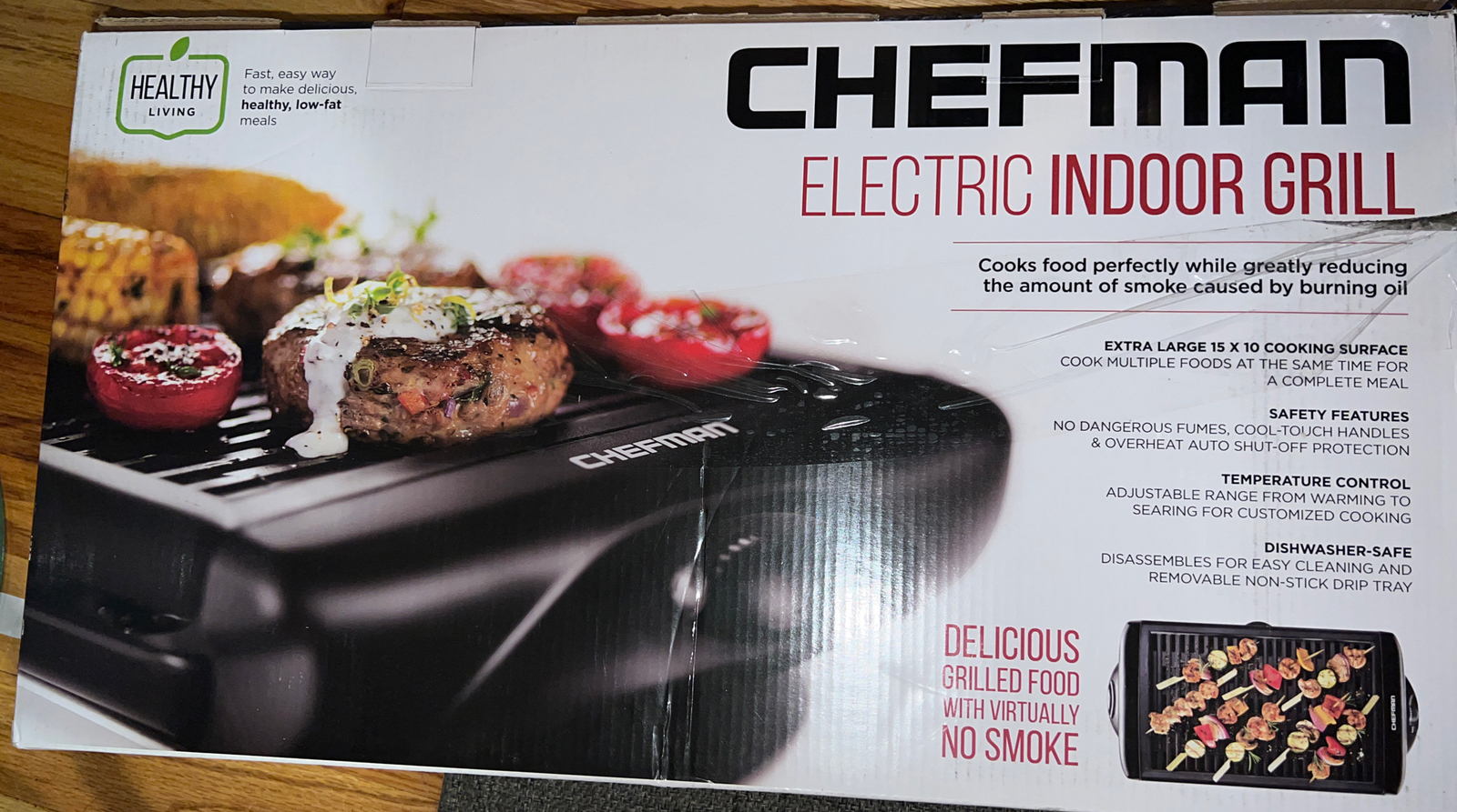 Chefman Electric Smokeless Indoor Grill w/NonStick Cooking Surface & Adjustable eBay