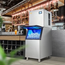 Freestanding Air Cooled Ice Maker, Full Dice Cube Style, 550 lbs /24hr
