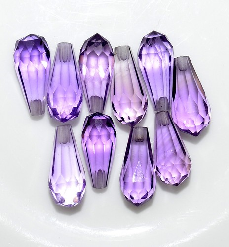 12.30 Cts Natural Amethyst Teardrops Cut 10x4.50 mm Lot 10 Pcs Faceted Gemstones - Picture 6 of 7
