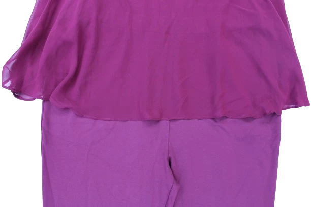 Sheego Damen Jumpsuit Weinrot Anzug Overall Einteiler gerades Bein Übergröße - Bild 3 von 4