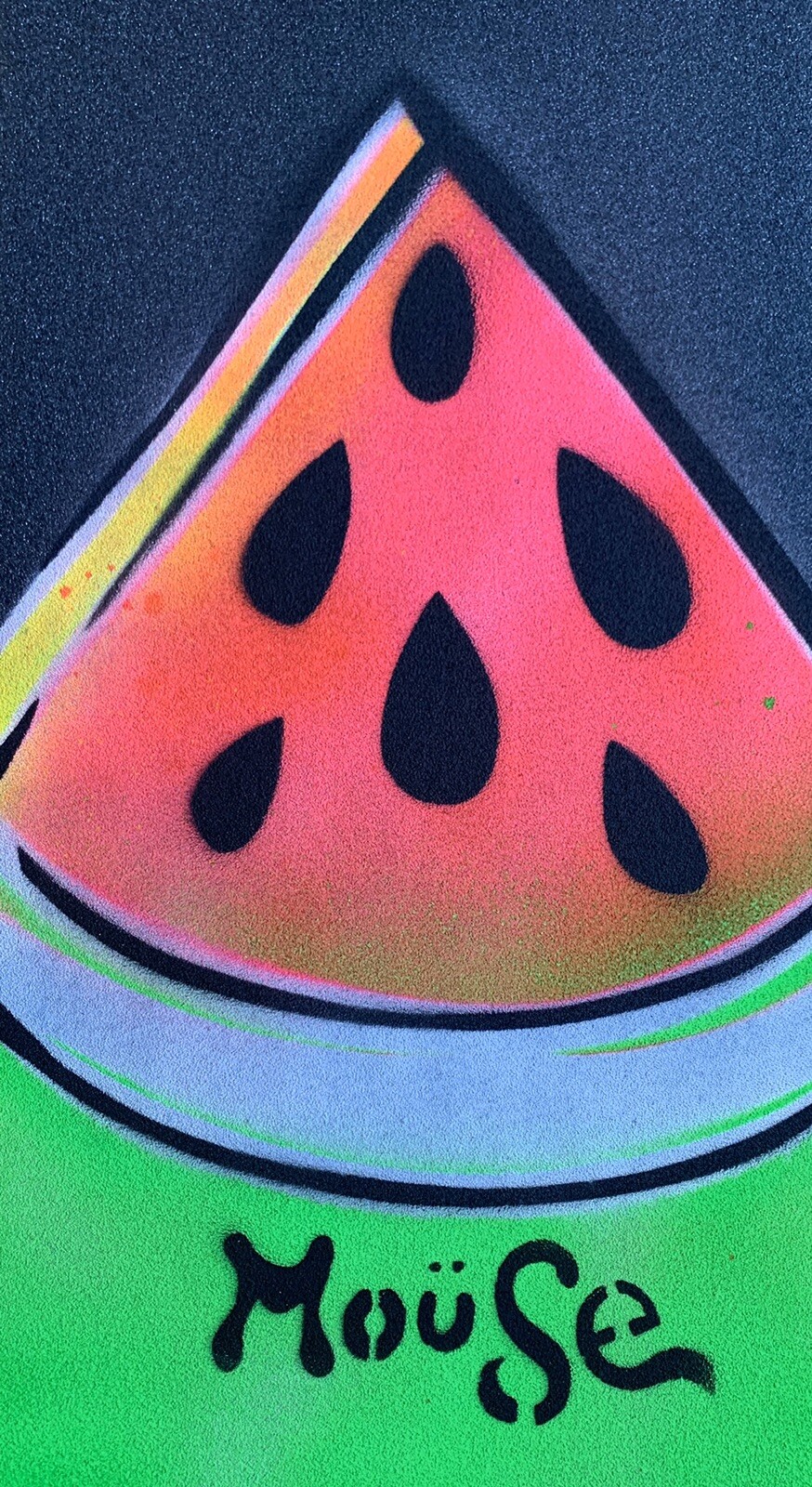 Griptape Black Mouse Movement Custom Paint Melon 9x33