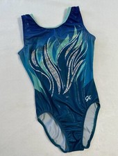 GK ELITE gymnastics Leotard DREAMLIGHT Sequin Bling SEA SPARKLE Blues SIZE AS
