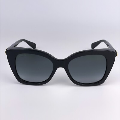 Gucci Women Sunglasses Black Grey Gradient Rectangle GG0921S
