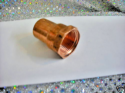 Copper Fitting, Female Adapter, 1/2" N.P.T. Female x 5/8" O.D. Tubing, WP3-08