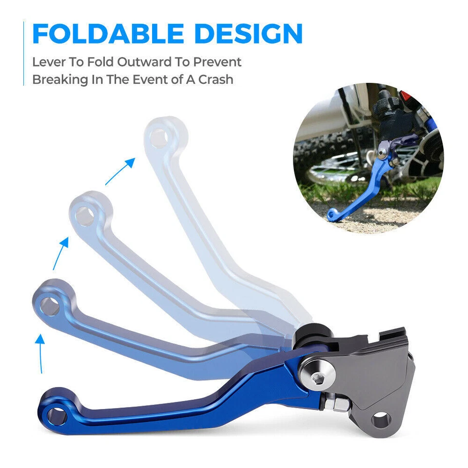 Par de alavancas de freio e embreagem CNC azul para Yamaha WR250R 2007-2020 WR250X 2007-2017 - Imagem 4 de 4