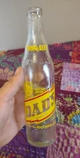 Vintage Dad's Root Beer "King Size Junior" Soda Pop ACL 12oz Clear Bottle Used