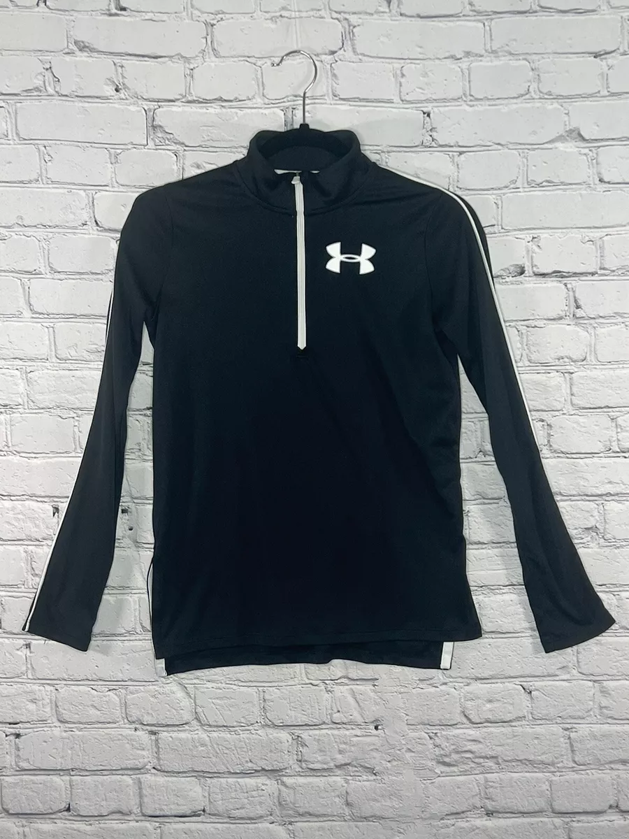Under Armor Loose Heat Gear Pullover Long Sleeve 1 4 Zip Black YLG