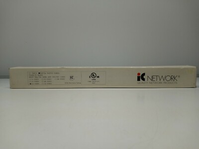IC Network Rack Mount 24 Port Cat5e Patch Panel Black 766623513555 New in Box