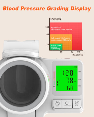 Digital Automatic Blood Pressure Monitor Electronic Sphygmomanometer BP Machine - Picture 5 of 9