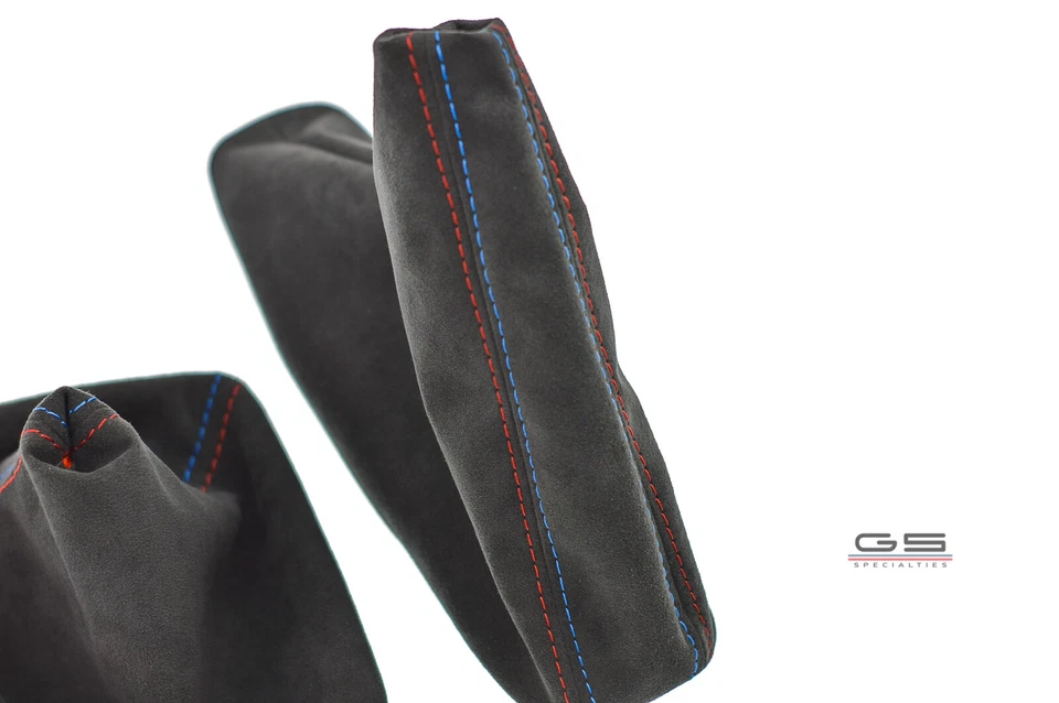 靴子 宝马 E46 M3 Alcantara gaiter 齿轮杆 换档靴 + 手刹 绒面革 — 第 3/4 张图片
