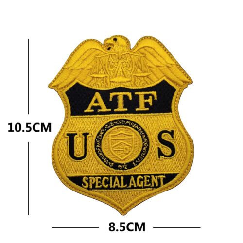 Embroidered Department of US Police ATF NYPD Hook Loop Patch DIY Emblem Badge - Picture 5 of 5
