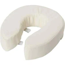 Vinyl Cushion 4 In. round Front Toilet Seat in White