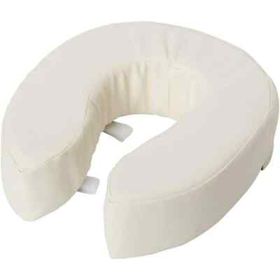 Vinyl Cushion 4 In. round Front Toilet Seat in White