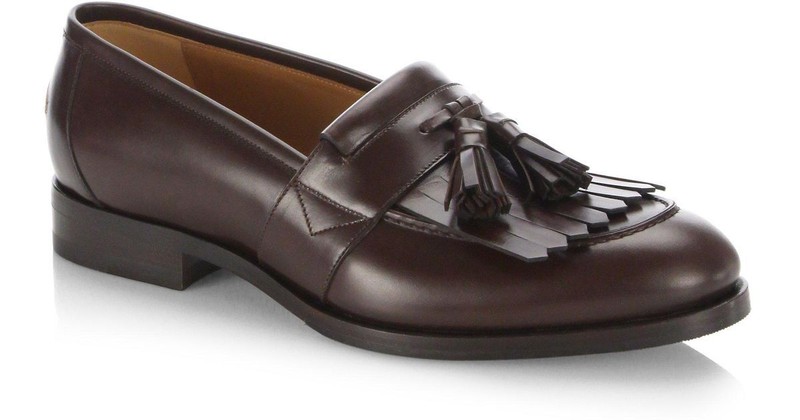 100% AUTH NEW MEN GUCCI QUEERCORE BROWN LEATHER TASSEL DRIVERS/LOAFERS UK 8/US 9