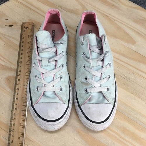 Converse Shoes Junior 3 Chuck Taylor All Star Sneakers Mint Green Canvas 656870F - Picture 9 of 16