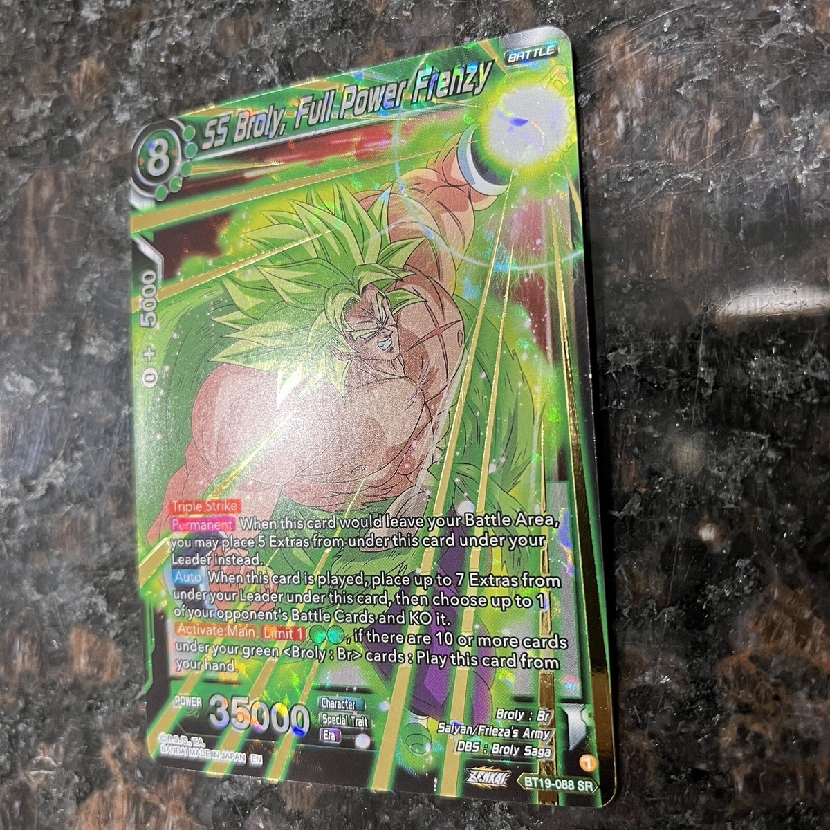 SS Broly Full Power Frenzy BT19-088 SR Foil Dragon Ball Super Card