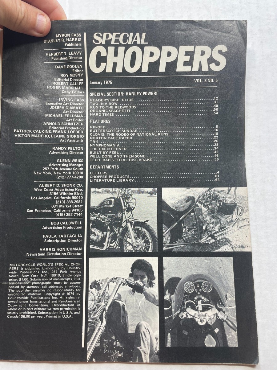 January 1975 Motorcycle World's Custom Chopper Magazine