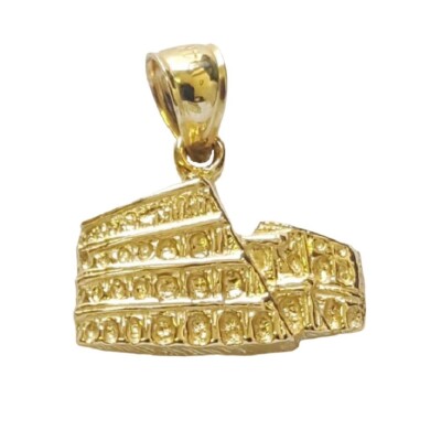 14k Gelbgold Römisches Kolosseum / Kolosseum Anhänger / Charm, Made in USA