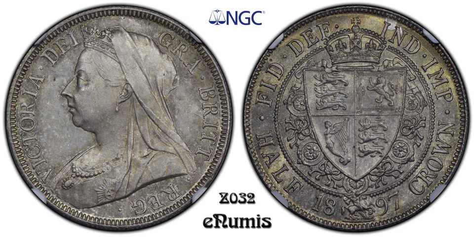Great Britain, Victoria, Halfcrown 1897, nicely toned, NGC MS 64 - Image 2 of 4