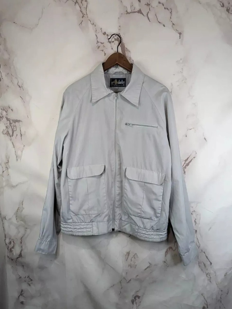 Derby of San Francisco Jacket Mens Medium Gray Vintage Full