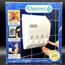 THE DISPENSER for Shampoos Conditioners Soaps Lotions 4 CHAMBER ORGANIZER NEW