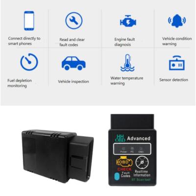 Car OBD2 Bluetooth Code Scanner Reader ELM 327 Automotive Diagnostic Tool OBDII