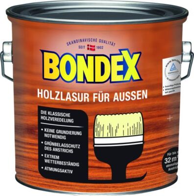 Bondex Holzlasur für Außen 2,5 l dunkelgrau Lasur Holz Holzschutz Schutzlasur