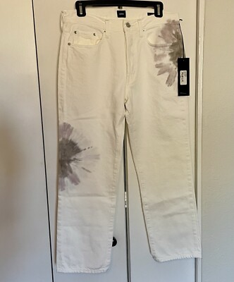 NWT Edwin Jeans Womens 29 Kali Straight Ankle Horizon Tie Dye Off White 11 Rise