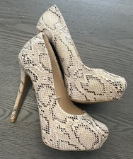 Steve Madden P-ressa Snake Multi Fashion Stiletto Closed Toe Slip On Pump Size 9