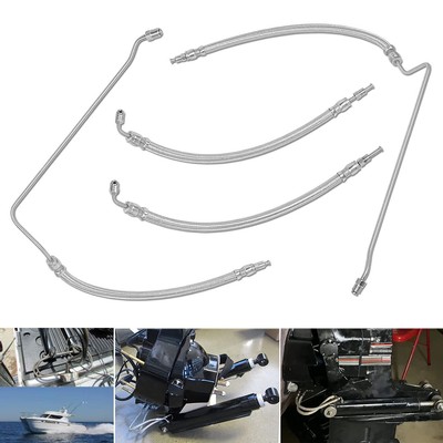 Trim Tilt Hydraulic Ram Cylinder Hose Kit for Mercruiser Alpha & Bravo 15-9/16''