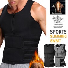 Men's Neoprene Sauna Vest Sweat Shirt Fat Burn Body Shaper Hot Sale Training Top