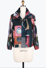 Damee - Multi Pattern Biker Jacket ( Available In Xxl)