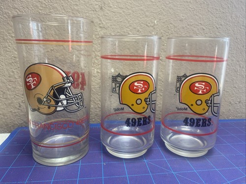Vintage - San Francisco 49ers - Drinking Glasses Lot Of 5 - Picture 5 of 10